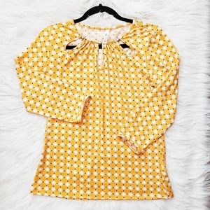 Yellow Diamond Pattern Blouse